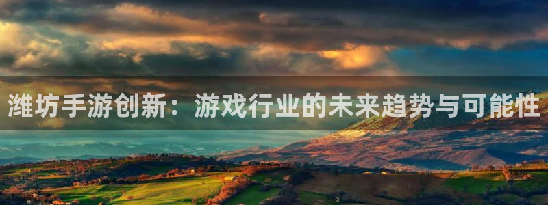 28大神官网：潍坊手游创新：游戏行业的未来趋势与可能性