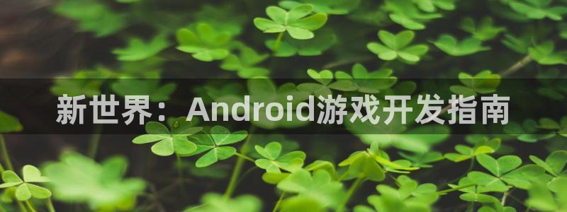 大神吧28注册：新世界：Android游戏开发指南